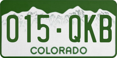 CO license plate 015QKB