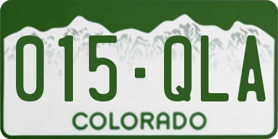 CO license plate 015QLA