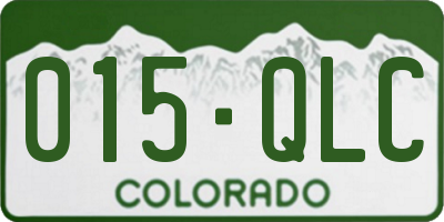 CO license plate 015QLC