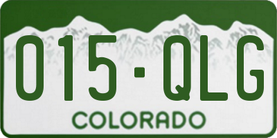 CO license plate 015QLG
