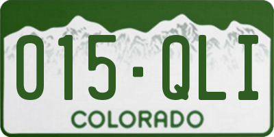 CO license plate 015QLI