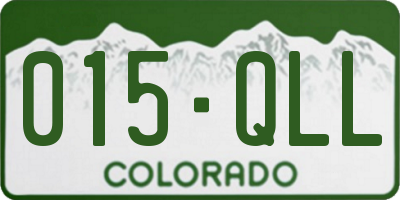 CO license plate 015QLL