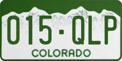 CO license plate 015QLP