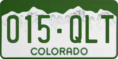 CO license plate 015QLT