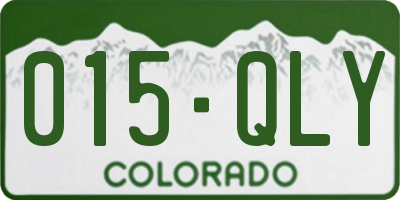 CO license plate 015QLY