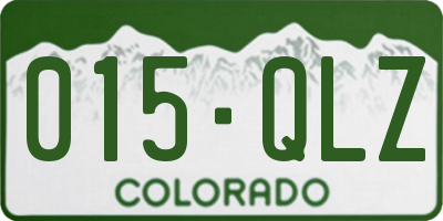 CO license plate 015QLZ