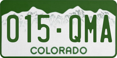 CO license plate 015QMA