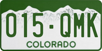 CO license plate 015QMK
