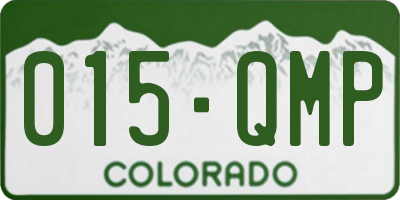 CO license plate 015QMP