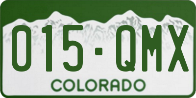 CO license plate 015QMX