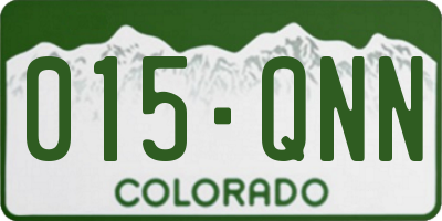 CO license plate 015QNN