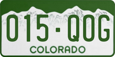 CO license plate 015QOG