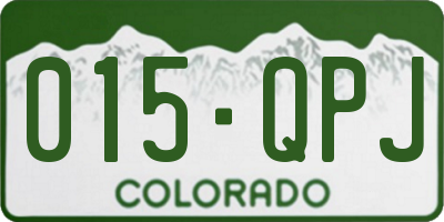CO license plate 015QPJ