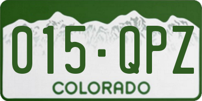 CO license plate 015QPZ