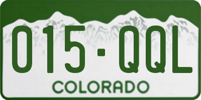 CO license plate 015QQL