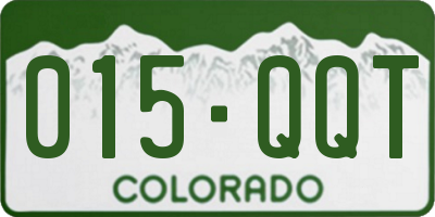 CO license plate 015QQT