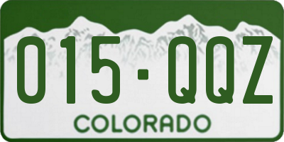 CO license plate 015QQZ