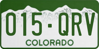 CO license plate 015QRV