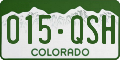 CO license plate 015QSH