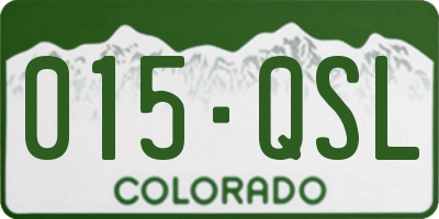 CO license plate 015QSL