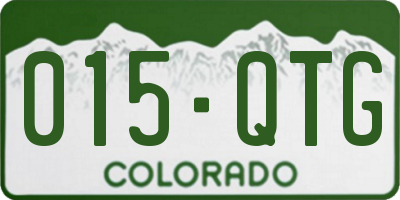 CO license plate 015QTG