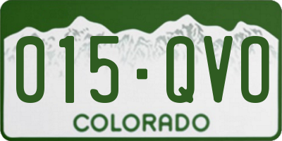 CO license plate 015QVO