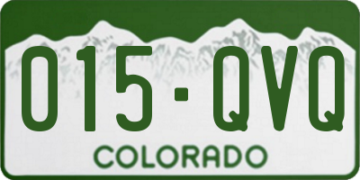 CO license plate 015QVQ