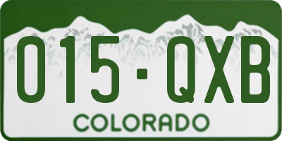 CO license plate 015QXB