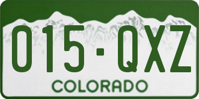 CO license plate 015QXZ