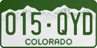 CO license plate 015QYD