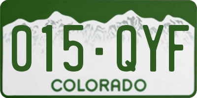CO license plate 015QYF