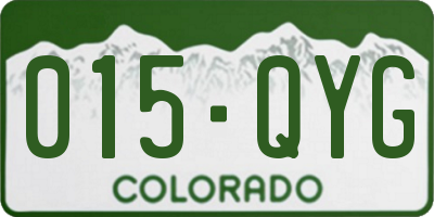 CO license plate 015QYG
