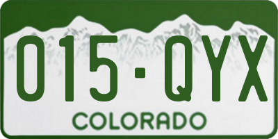 CO license plate 015QYX