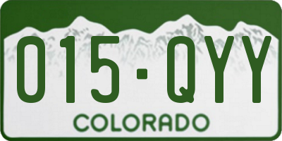 CO license plate 015QYY
