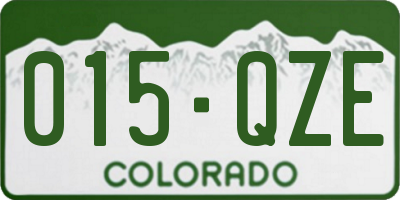 CO license plate 015QZE