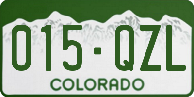 CO license plate 015QZL