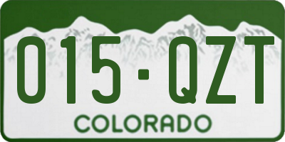 CO license plate 015QZT