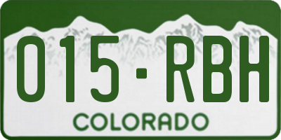 CO license plate 015RBH