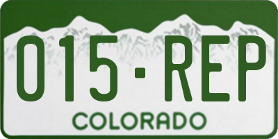 CO license plate 015REP