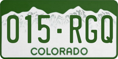 CO license plate 015RGQ