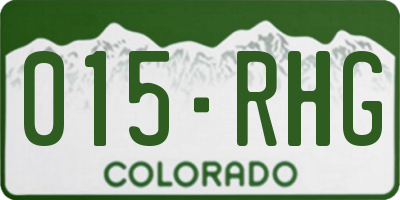CO license plate 015RHG
