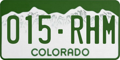 CO license plate 015RHM