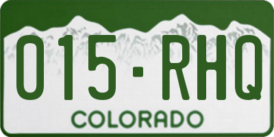CO license plate 015RHQ