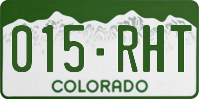 CO license plate 015RHT