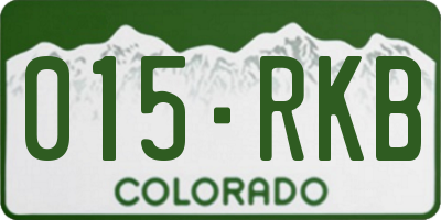 CO license plate 015RKB