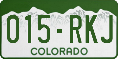 CO license plate 015RKJ