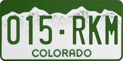 CO license plate 015RKM