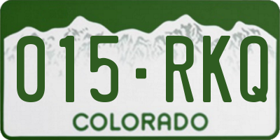 CO license plate 015RKQ