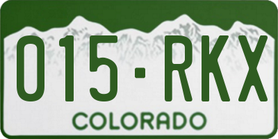 CO license plate 015RKX