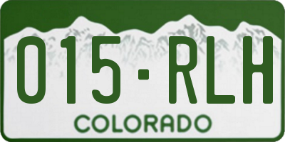CO license plate 015RLH